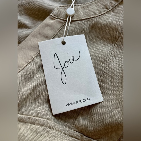 Joie Women's Malira Linen Blend Sleeveless Romper in Safari Tan size XS NWT - Picture 3 of 4